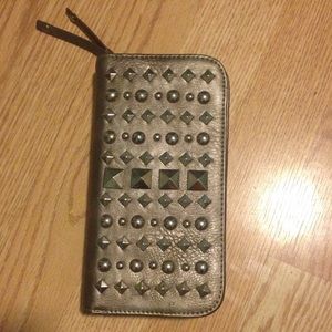 Studded Grey Wallet