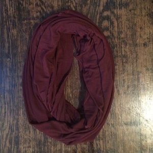 Brandy maroon infinity scarf