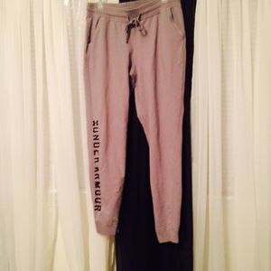 Grey under armour sweat pants