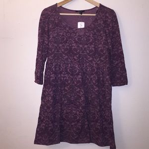Burgundy purple babydoll dress