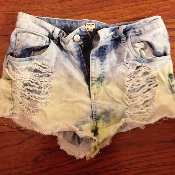 High waisted ombré shorts