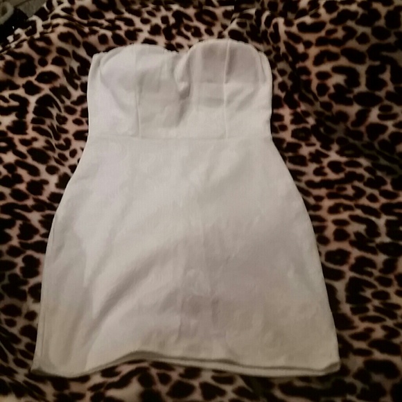 White tube top dress