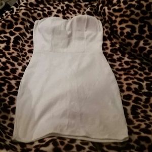 White tube top dress