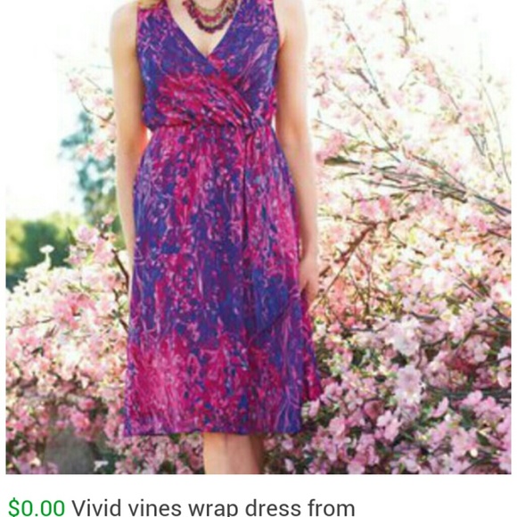 Beautiful Vivid Vines Wrap Dress