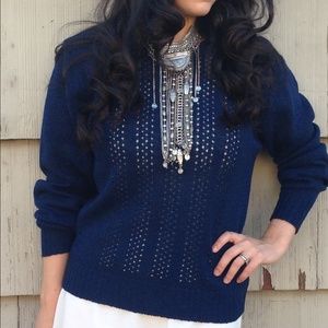 Vintage Pendleton Pointelle Wool Sweater