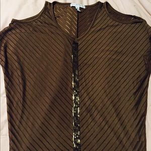 Brown glitzy shirt