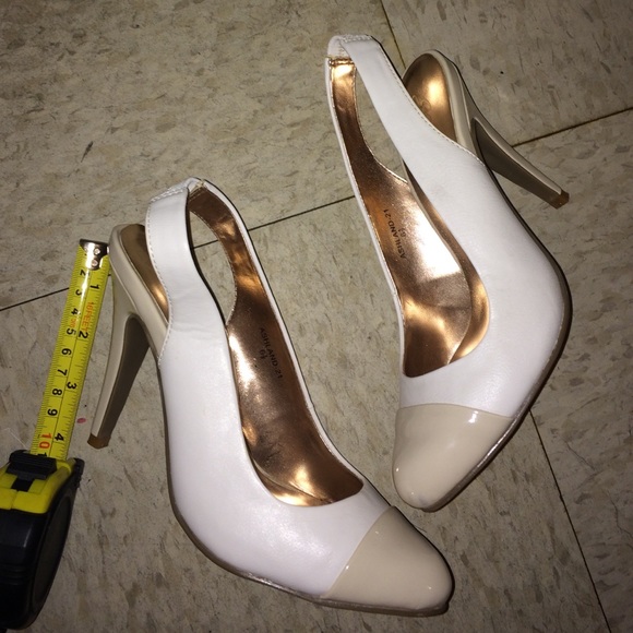 White with Nude toe and heel