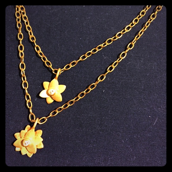 SOLD Levi's Rose Gold Fleur Necklace