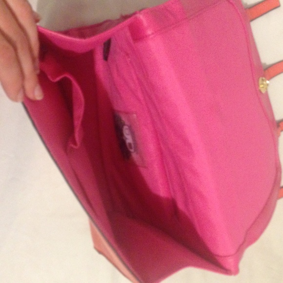Orange & Tan Satchel Handbag - Picture 3 of 4