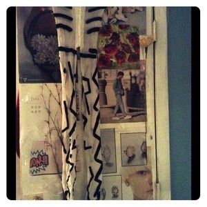 black and white tribal ankle cut stockings