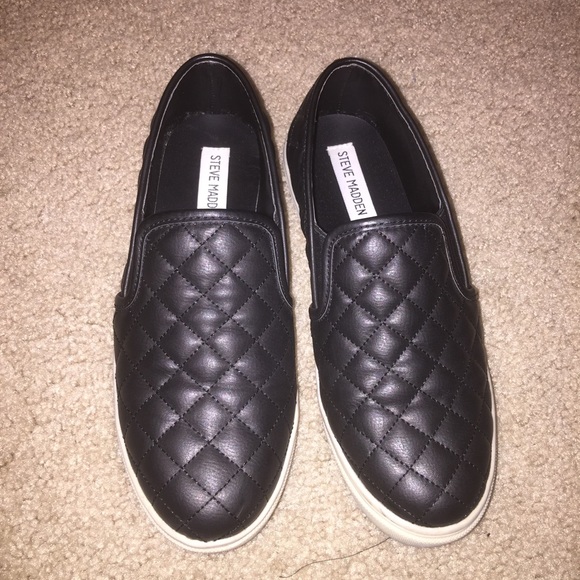 Black Steve Madden Black Quilted Casual