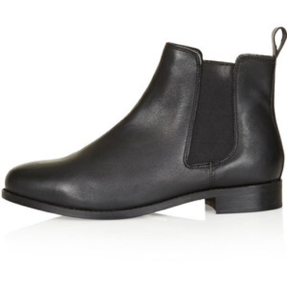 Black Leather Ankle Booties