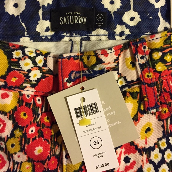 SOLD Kate Spade Saturday Contrast Floral Skinny - Picture 2 of 3