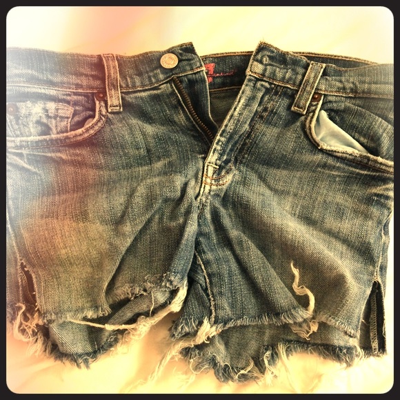 Seven Jean torn shorts