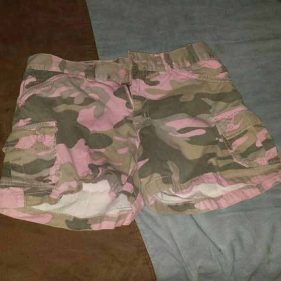 Pink and green camouflage  lady Belle shorts