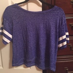 Blue crop top