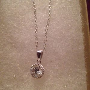 Cz silver necklace