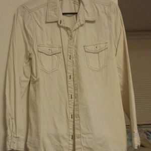 Off white western style button down