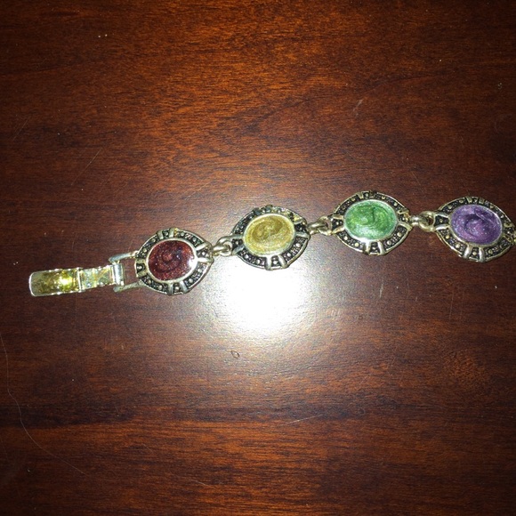 Multi color silver bracelet - Picture 2 of 4