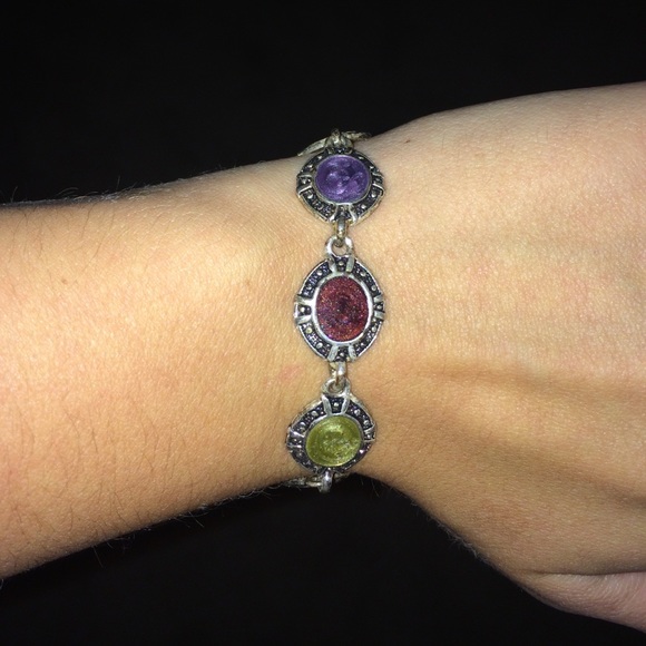 Multi color silver bracelet - Picture 3 of 4