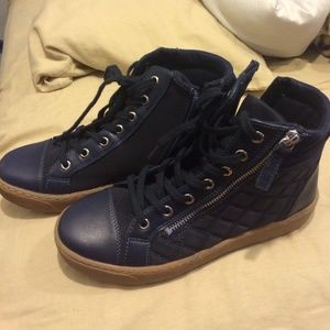 Aldo hightop sneakers with zipper WORN ONE TIME!!