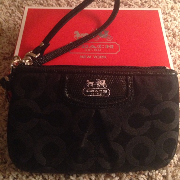 Coach Black Wristlet