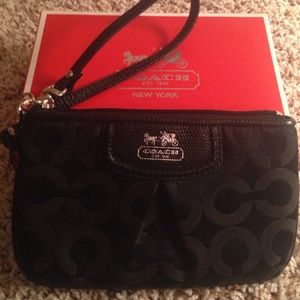 Coach Black Wristlet