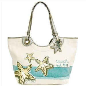 Canvas coach starfish tote