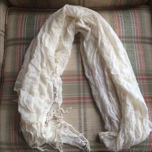 White Silk Scarf