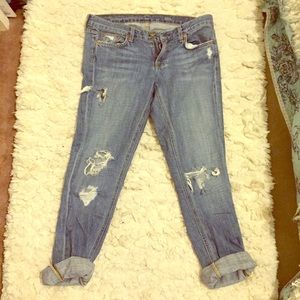 J Crew distressed boyfriend jeans