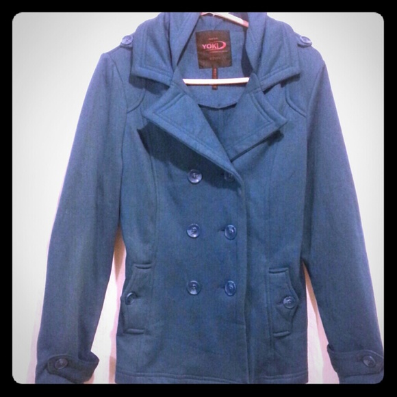 A blue dressy coat