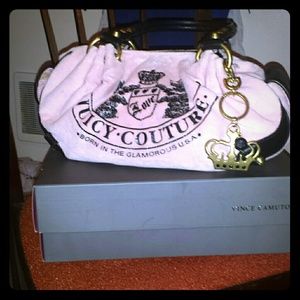 AUTHENTIC Juicy couture pink velour bag 100% real