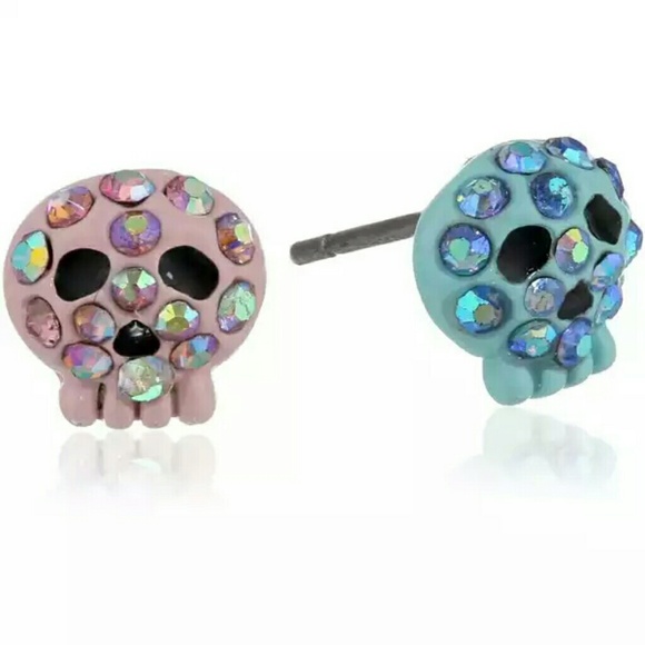 Betsey Johnson "Girlie Grunge" Skull studs