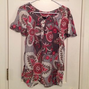 🚫SOLD H&M patterned blouse size 8 (L)