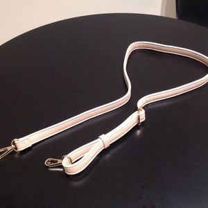 Taupe leather purse strap