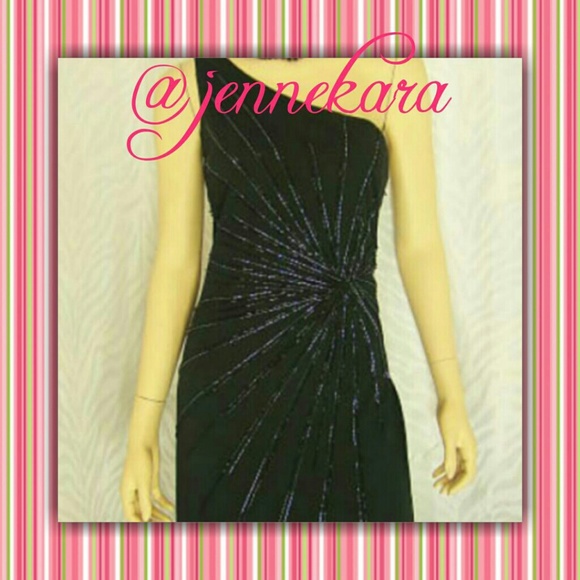 Niki Livas Black Sequined Formal Dress!