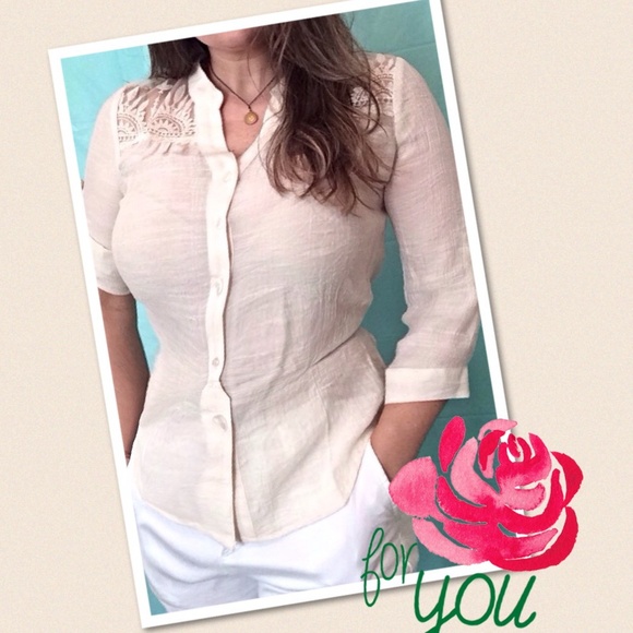 Romantic beige blouse