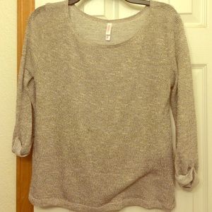 Gold and tan sweater