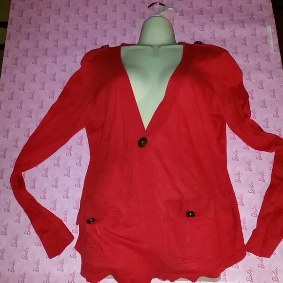 Beautiful drapy red cardigan