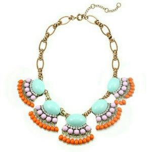 Turquoise Fan Fringe Necklace