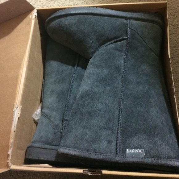 Gray bearpaw boots