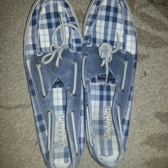 Blue Plaid Sperrys