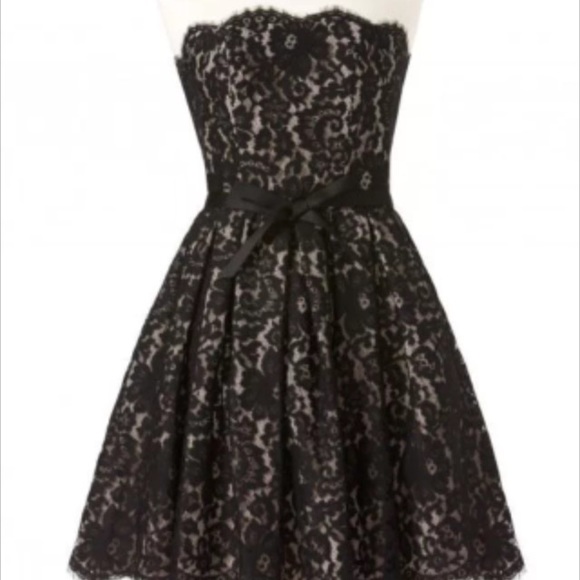 Black lace corset dress