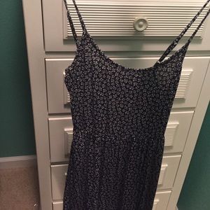 navy blue floral dress
