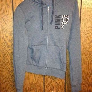 VS Pink Cheetah Zip Up Jacket