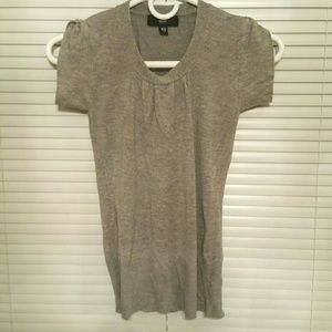 Grey cap sleeve sweater