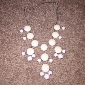 White and cream bobble necklace