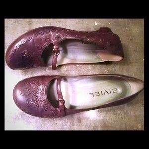 Tooled Leather Mary Janes