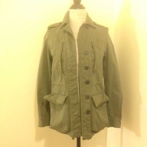 Military style green jacket