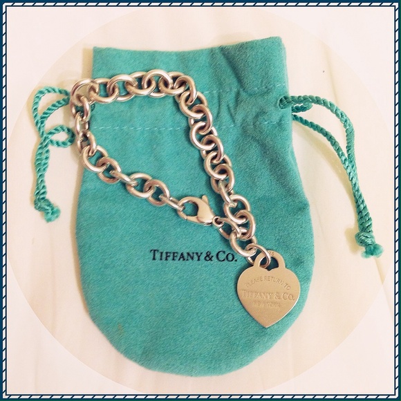 Tiffany and Co. 925 Heart Charm Bracelet